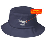 Custom Airplane Embroidered Flexfit Bucket Hat