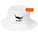 Custom Airplane Embroidered Flexfit Bucket Hat