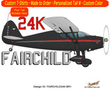 Fairchild 24K Airplane T-shirt- Personalized with N#