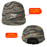 Custom Embroidered "No Button" Pilot Hat Cap