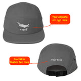 Custom Embroidered "No Button" Pilot Hat Cap
