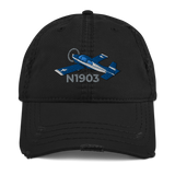 Grumman Airplane Embroidered Distressed Cap (AIR7ILKI1AA5-B1) Personalized with Your N#