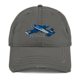 Grumman Airplane Embroidered Distressed Cap (AIR7ILKI1AA5-B1) Personalized with Your N#