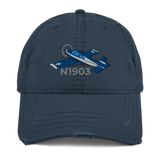 Grumman Airplane Embroidered Distressed Cap (AIR7ILKI1AA5-B1) Personalized with Your N#