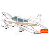 Airplane Design (Beige/Red) - AIR7ILKI1AA5-BR1