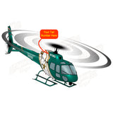 Airplane Design (Green/Gold) - HELI5LI53LAS350-GG1