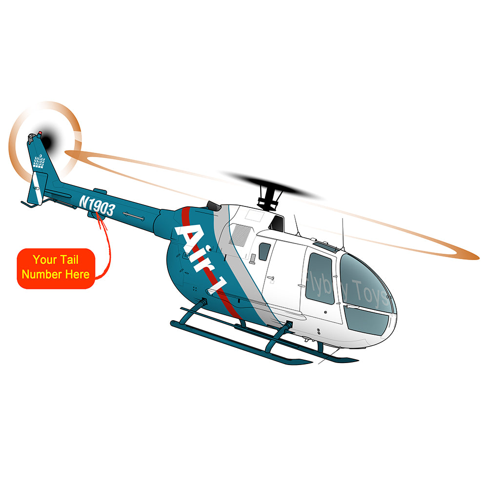 Helicopter Design (Blue Green) - HELID22BO105CBS-BG