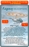 Robinson R44 HD Helicopter Sign - Silver