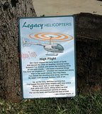 Robinson R44 HD Helicopter Sign - Silver