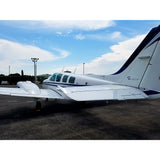 Beechcraft Baron Beech 58 Blue Siver 2 model 2