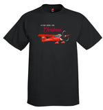 Flying Home for Christmas Airplane T-Shirt - AIRB9K4SPEED-R2 - Personalized w/ N#