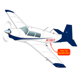 Airplane Design (Blue/Silver #3) - AIRDFFM20-BS3
