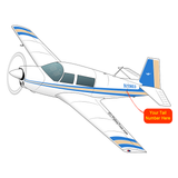 Airplane Design (Blue/Tan) - AIRDFFM20J-BT1