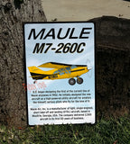 Maule M-7-260C HD Airplane Sign - Yellow/Black