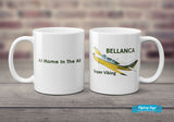 Bellanca Super Viking (Yellow/Green) Airplane Ceramic Mug - Personalized with N#