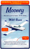 Mooney M20 Bravo HD Airplane Sign - Blue
