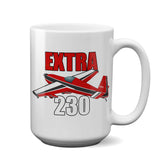 Extra 230 (Red) Airplane Ceramic Mug - Personalized w/ N#
