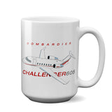 Bombardier Challenger 605 Airplane Ceramic Mug - Personalized w/ N#