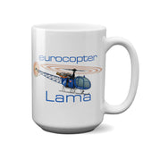 Eurocopter SA-315B Lama Helicopter Ceramic Mug - Personalized w/ N#