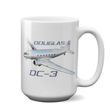 Douglas DC-3 Airplane Ceramic Mug - Personalized w/ N#