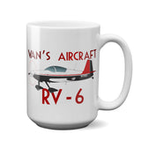 Van's Aircraft RV-6 Airplane Ceramic Mug - Personalized w/ N#