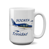 Socata Trinidad TB 20 Airplane Ceramic Mug - Personalized w/ N#