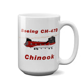 Boeing CH-47D Chinook Airplane Ceramic Mug - Personalized w/ N#