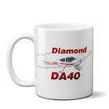 Diamond DA-40 Airplane Ceramic Mug - Personalized w/ N#