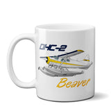 De Havilland DHC-2 Beaver Airplane Ceramic Mug - Personalized w/ N#