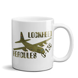 Lockheed USAF C-130E Hercules Airplane Ceramic Mug - Personalized w/ N#