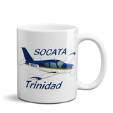 Socata Trinidad TB 20 Airplane Ceramic Mug - Personalized w/ N#