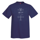 Airplane Blueprint Design T-shirt - AIRJG1SXII-BP