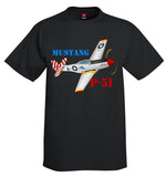 North American P-51 Mustang Airplane T-Shirt - Personalized w/ Your N#