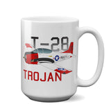 North American T-28 Trojan Airplane Ceramic Mug - Personalized w/ N#