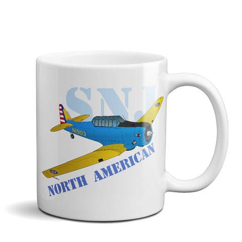North American T-6 Texan/AT-6/SNJ Airplane Ceramic Mug - Personalized
