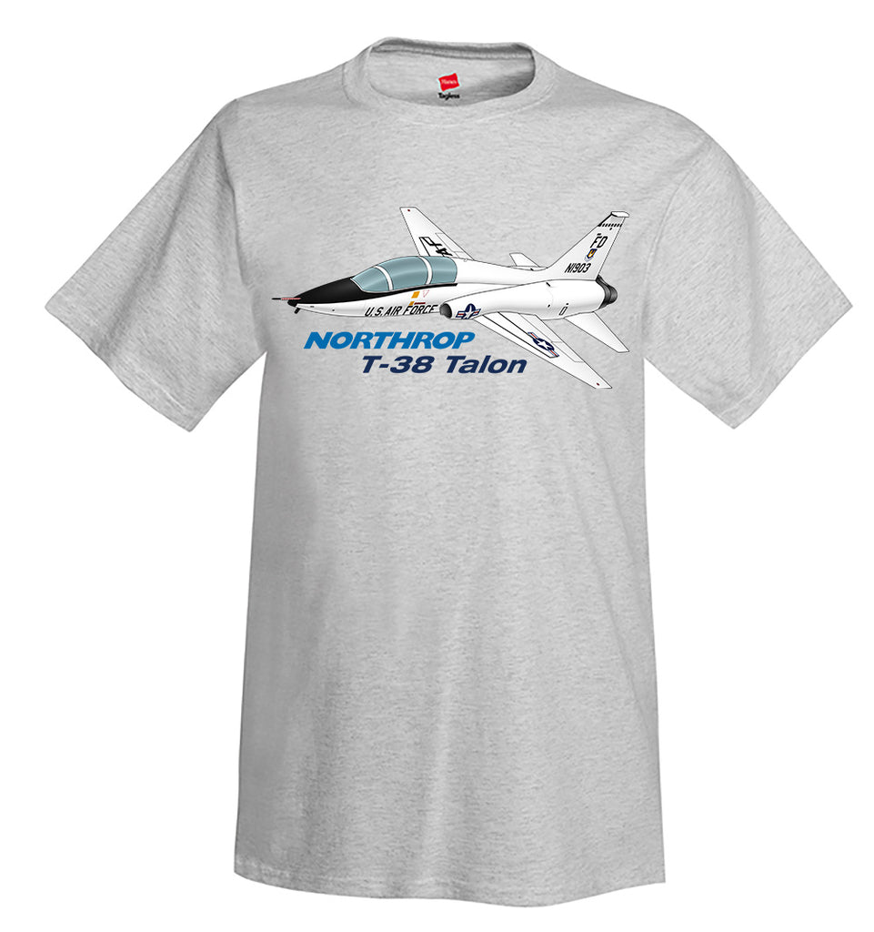 Northrop T-38 Talon (Black) Airplane T-Shirt - Personalized w/ Your N#