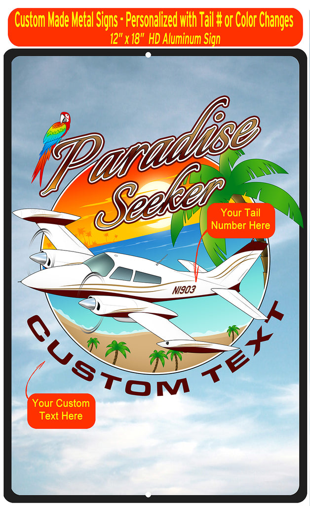 Paradise Seeker HD Airplane Sign - AIR35JJ310-MG1
