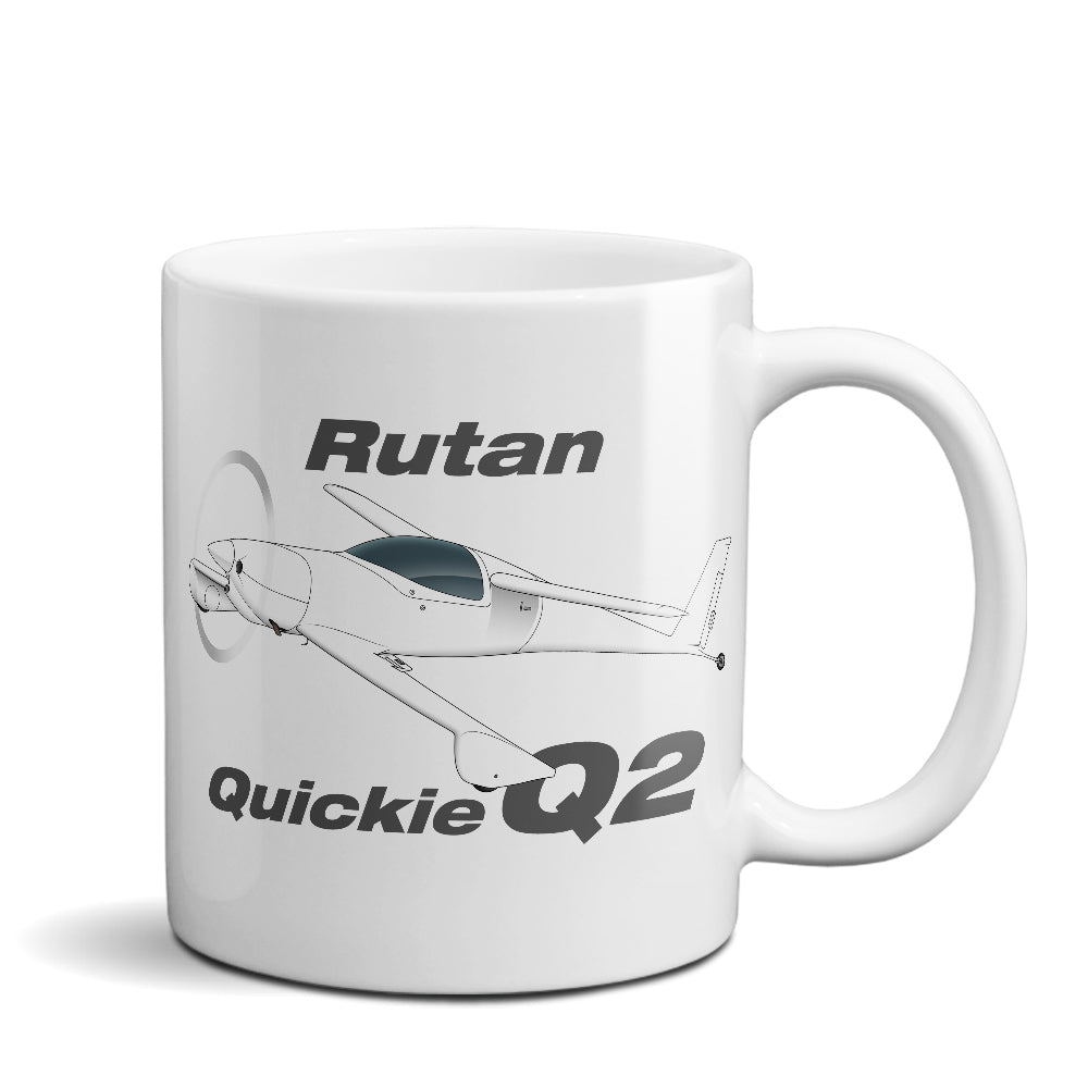 Rutan Quickie Q2 Airplane Ceramic Mug - Personalized w/ N#