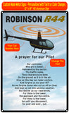 Robinson R44 (Black/Yellow) HD Helicopter Sign - A Prayer for our Pilot