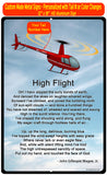 High Flight HD Airplane SIGN-HIGHFLIGHT-HELIIF2R44-R2 - Personalized with Your N#