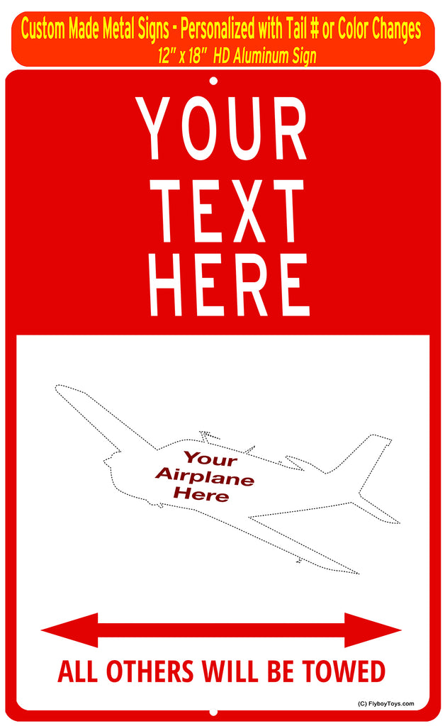 Custom Aviation 12" x 18" HD Metal Sign
