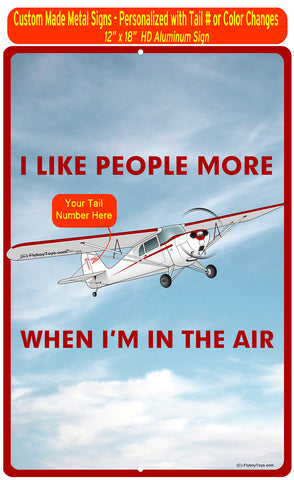 I Like People Metal HD Airplane Sign - AERCHIEF-R1