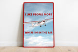 I Like People Metal HD Airplane Sign - AERCHIEF-R1