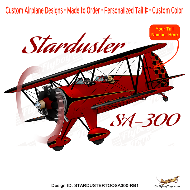 Stolp Starduster Too SA300 (Red/Black) Airplane Design
