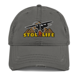 STOL LIFE Airplane Embroidered Distressed Cap - Personalized with Your N#