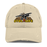 STOL LIFE Airplane Embroidered Distressed Cap - Personalized with Your N#