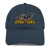 STOL LIFE Airplane Embroidered Distressed Cap - Personalized with Your N#