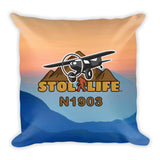 STOL Life Aviation Throw Pillow  - Personalized w/ your N#