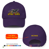 STOL Life Airplane Embroidered Baseball Cap - Personalized with Your N#