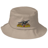 STOL Life Airplane Embroidered Flexfit Bucket Hat